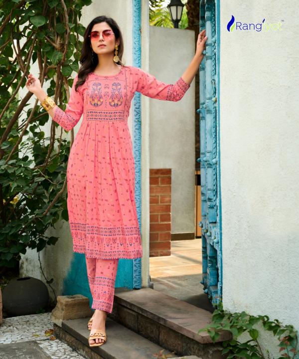 Rangjyot Saarvi Vol 1 Daily Wear Rayon Designer Kurti With Pant Collection